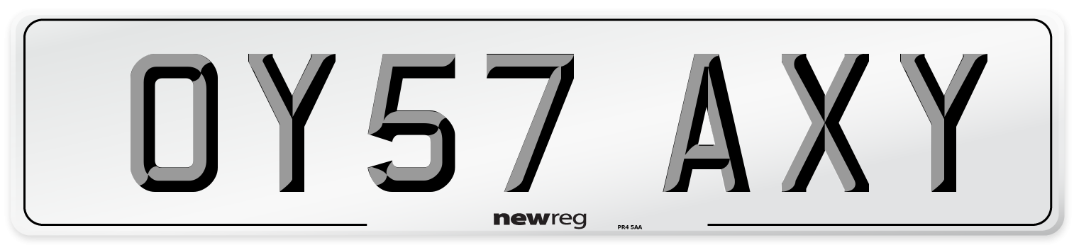 OY57 AXY Number Plate from New Reg